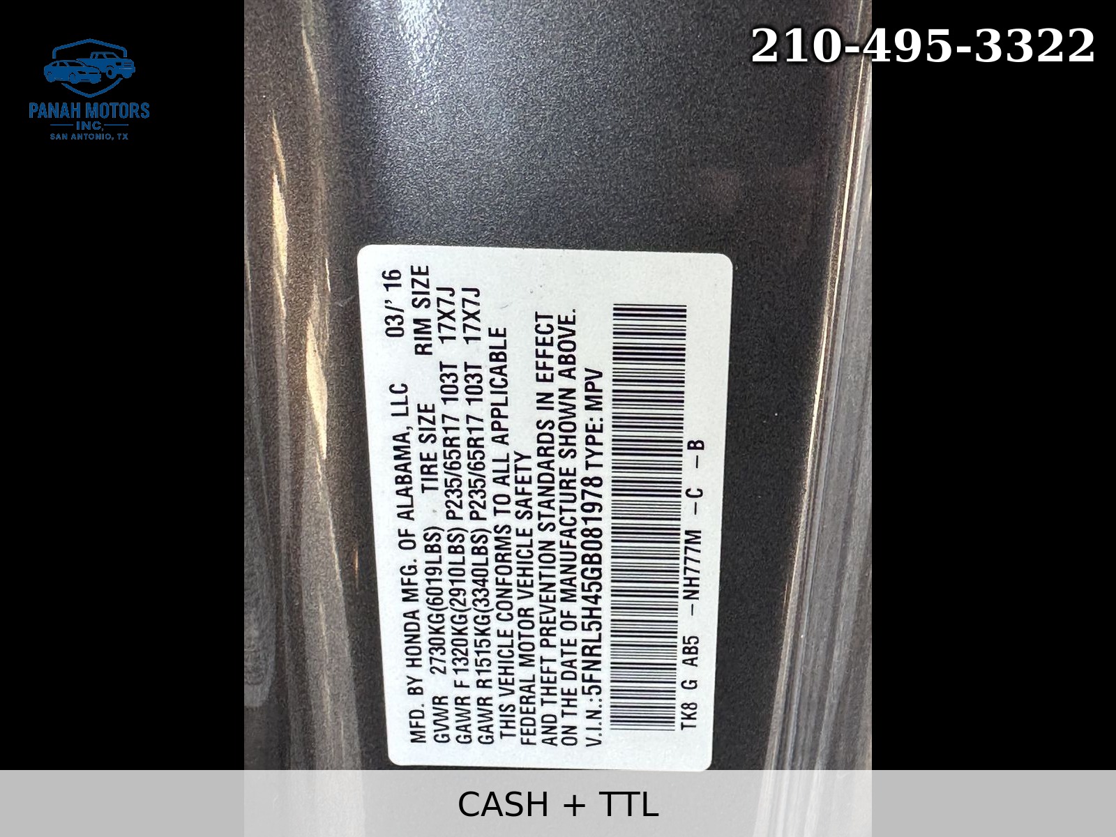2016 Honda Odyssey EX - Photo 58