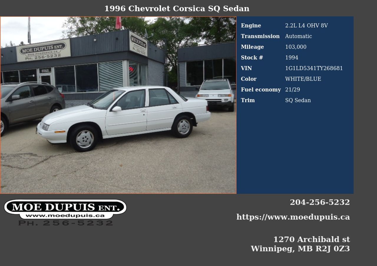 1996 Chevrolet Corsica SQ Sedan
