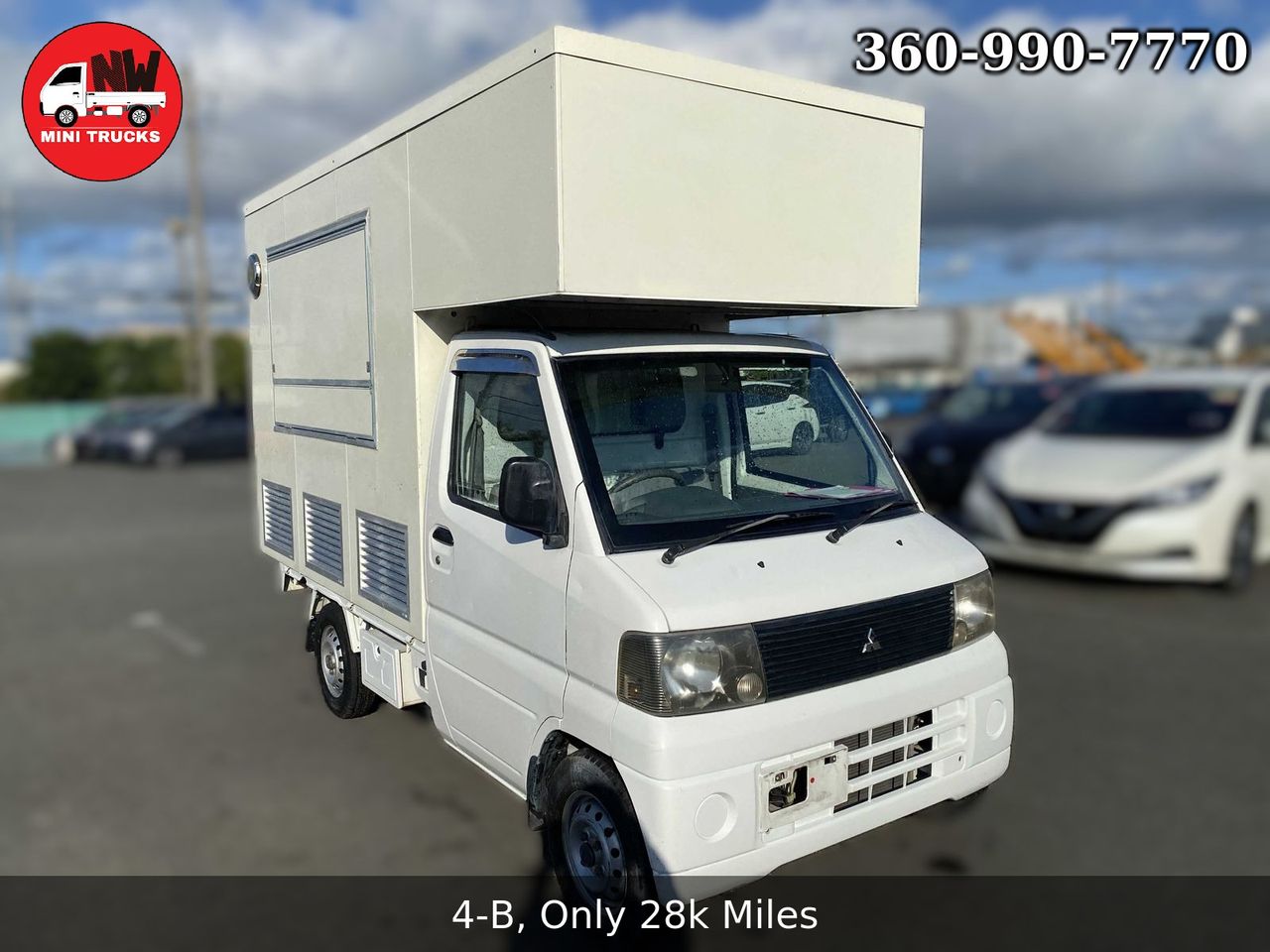 2001 Mitsubishi Minicab EFI Food Truck w/ Dual Windows, AC, PS, 5MT