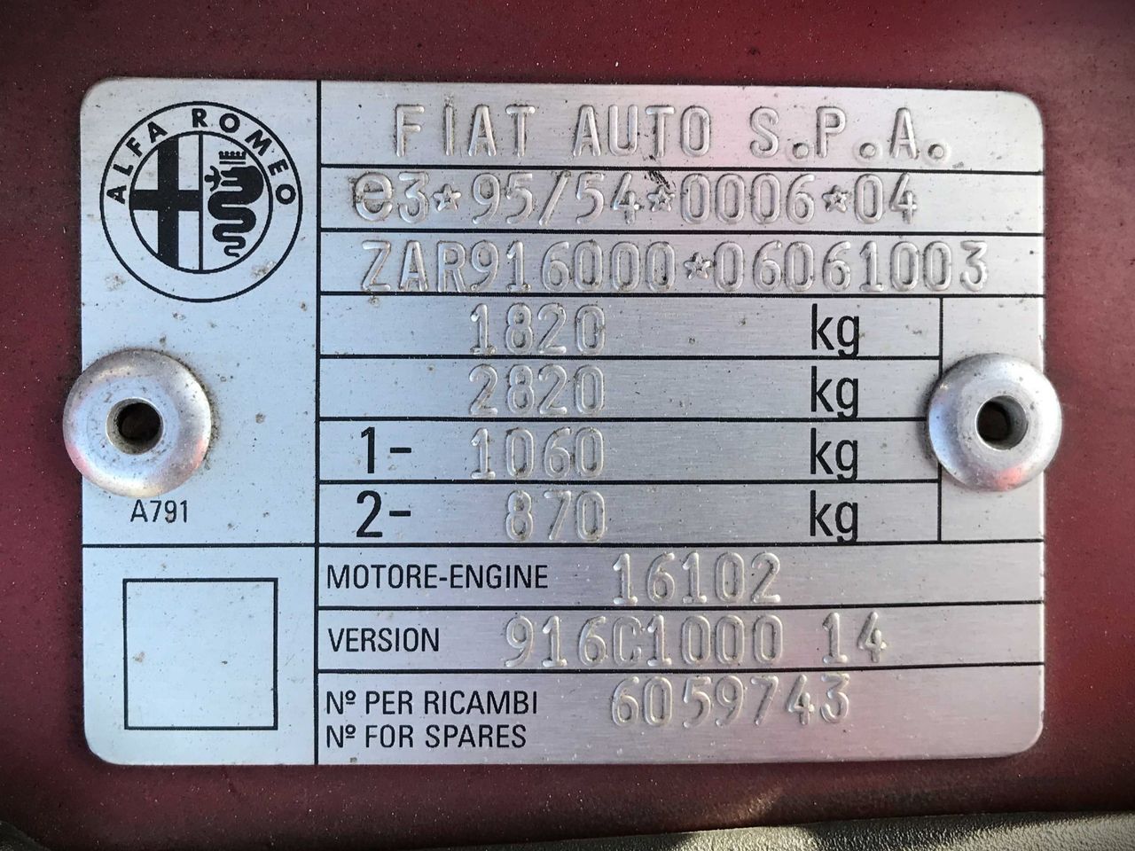 1999 Alfa Romeo GTV 3.0 V6 Busso FWD, PS, PW, PL, AC, 6MT, Rare!
