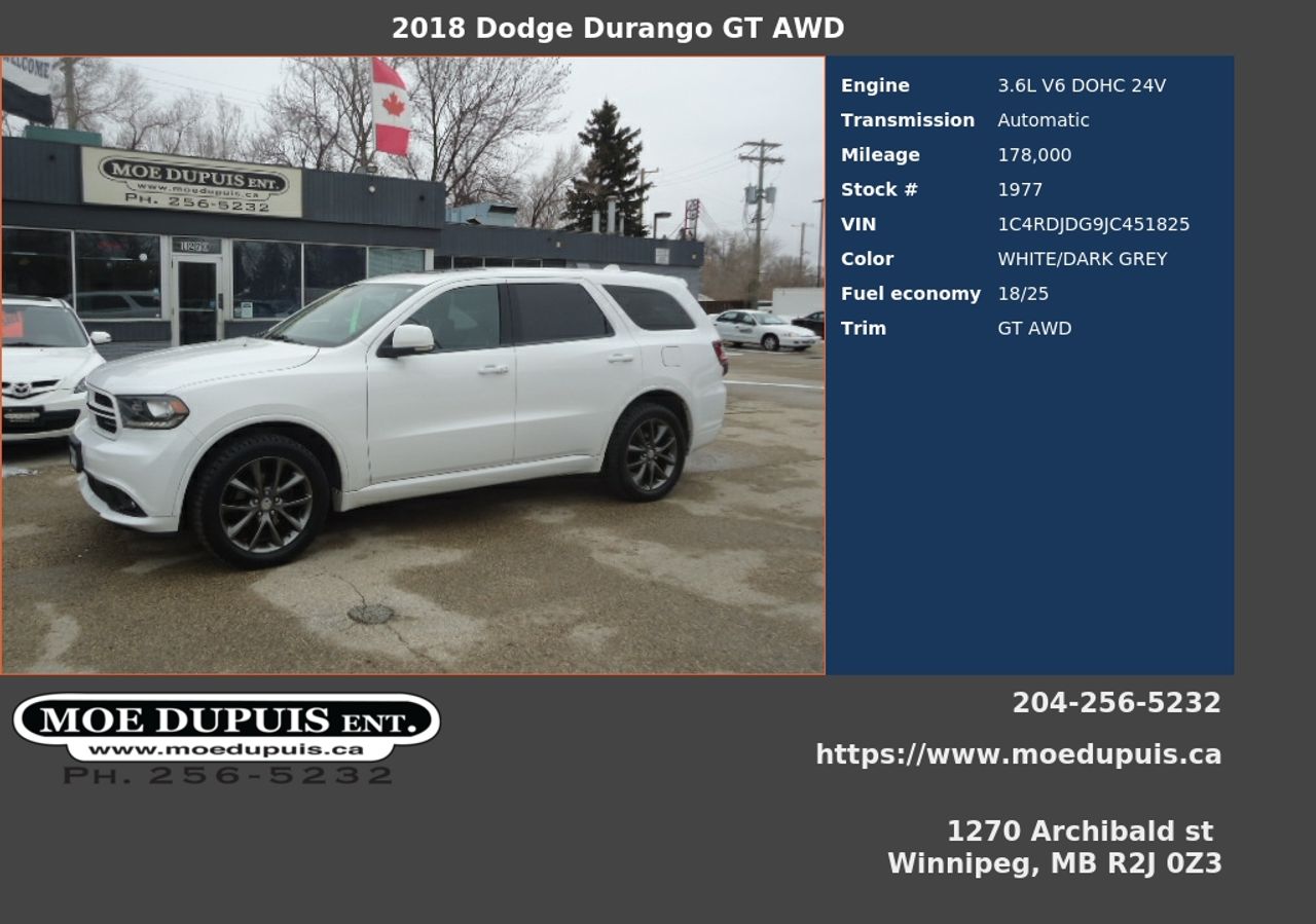 2018 Dodge Durango GT AWD