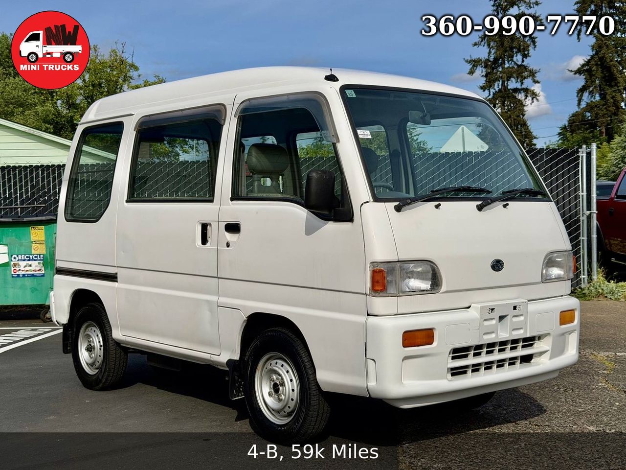 1997 Subaru Sambar Van EFI 4WD, PS, AC, 3AT Automatic, Rare!