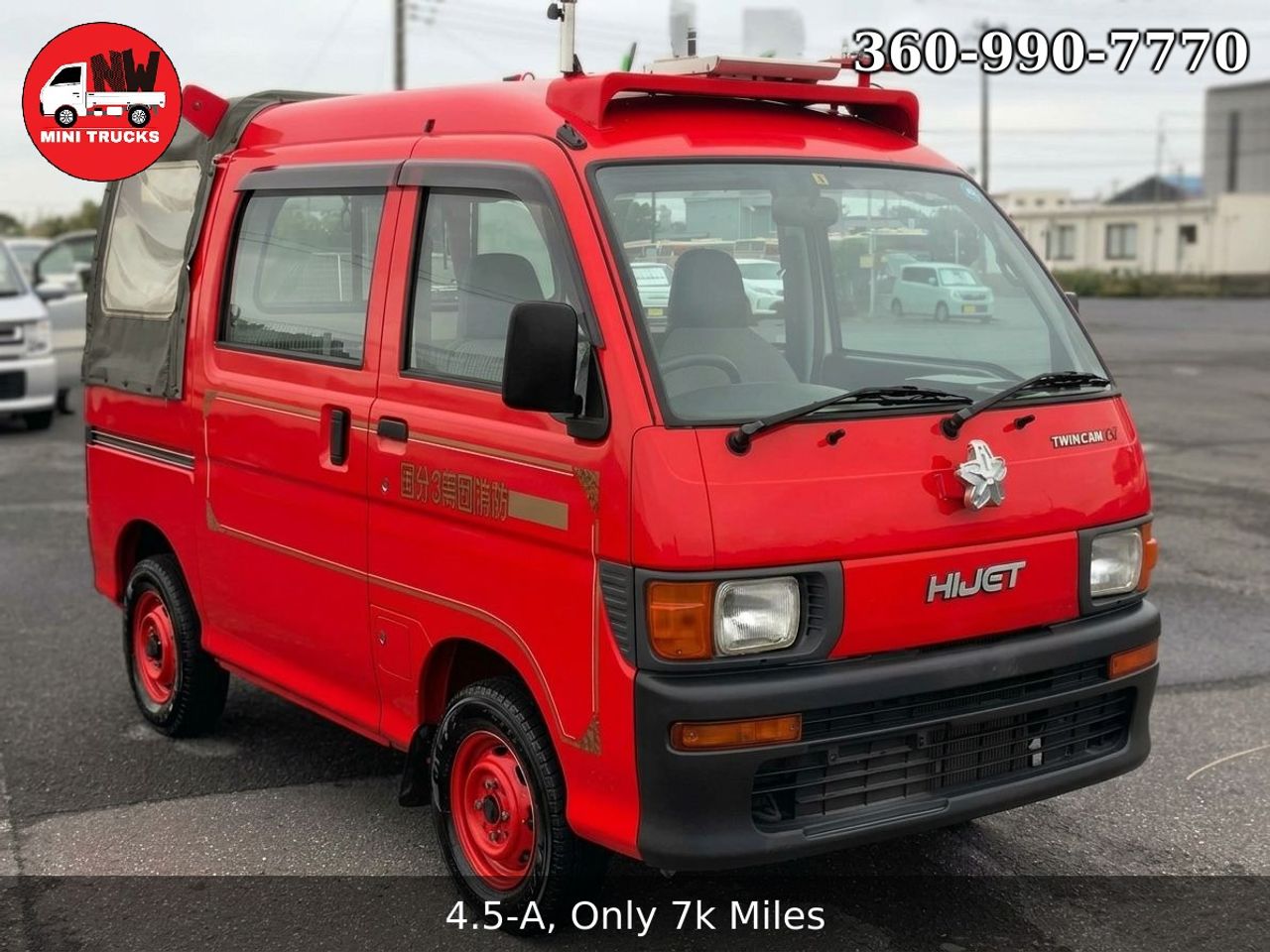 1997 Daihatsu Hi-Jet Deck Van Fire, 4WD, 2Hi-4H, 5MT, Rare!!!