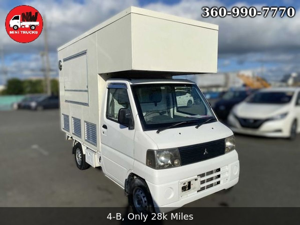 2001 Mitsubishi Minicab EFI Food Truck w/ Dual Windows, AC, PS, 5MT