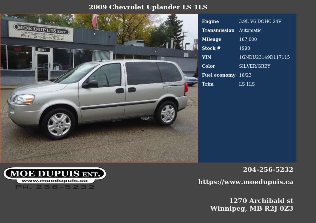 2009 Chevrolet Uplander LS 1LS