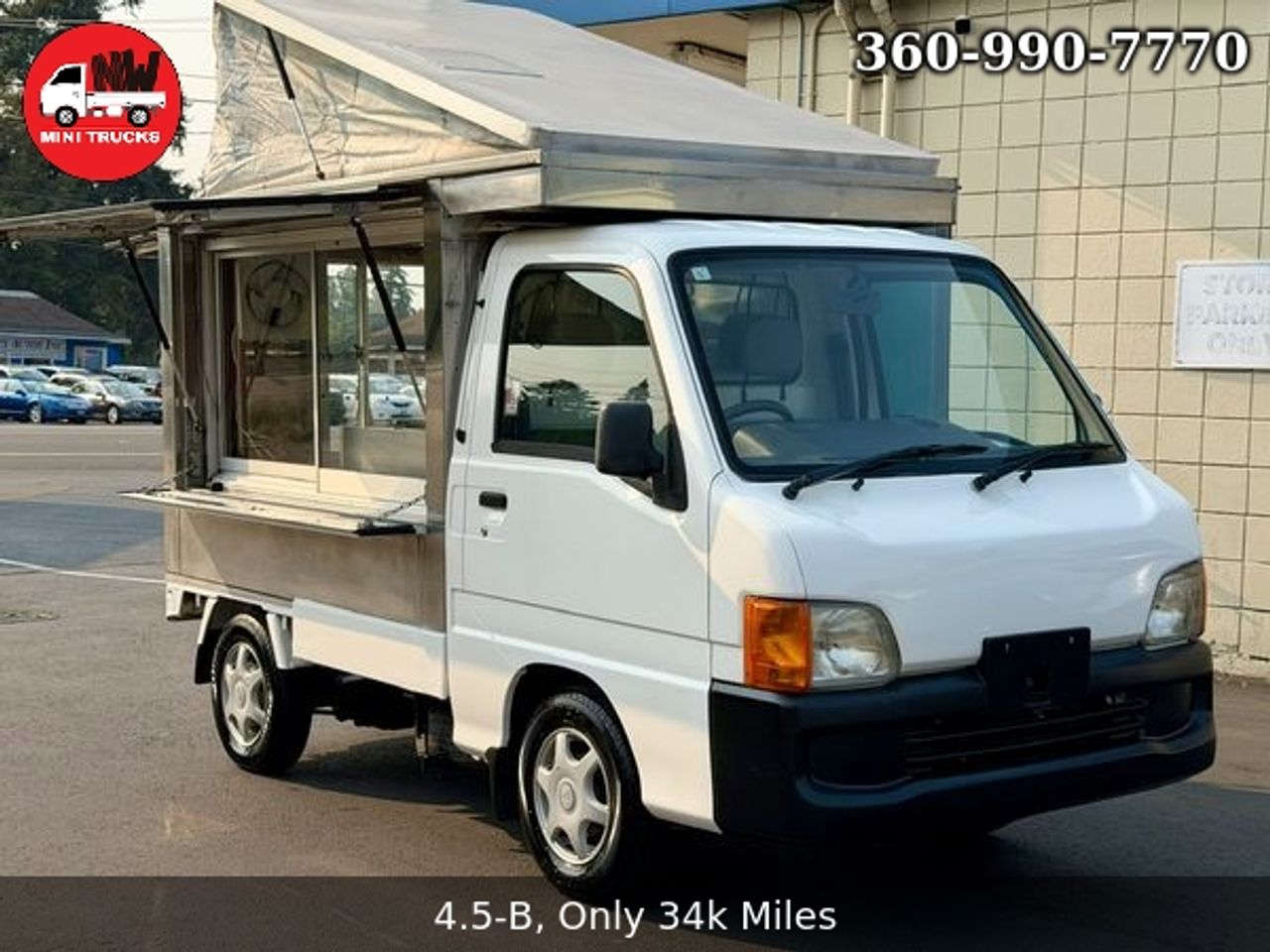 1999 Subaru Sambar EFI 2WD, PS, AC, Airbag, PopTop Food Truck
