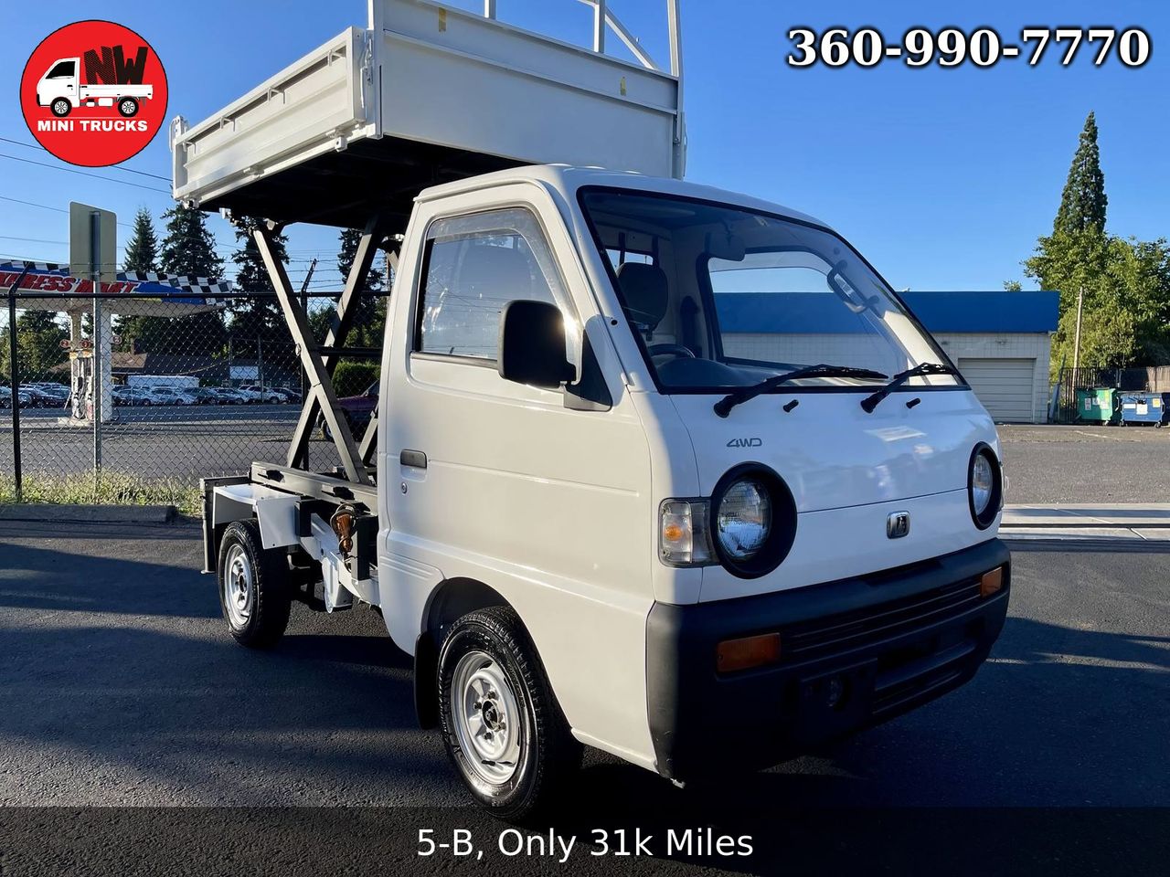 1993 Mazda Scrum Scissor Lift HD Dump 4WD, 2Hi-4Hi-4Lo, 4MT