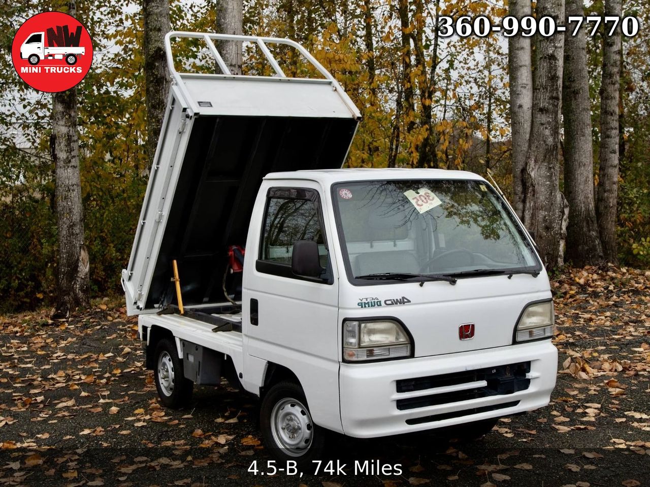 1997 Honda Acty HD Dump Realtime 4WD, Mid Engine, 5MT, AC