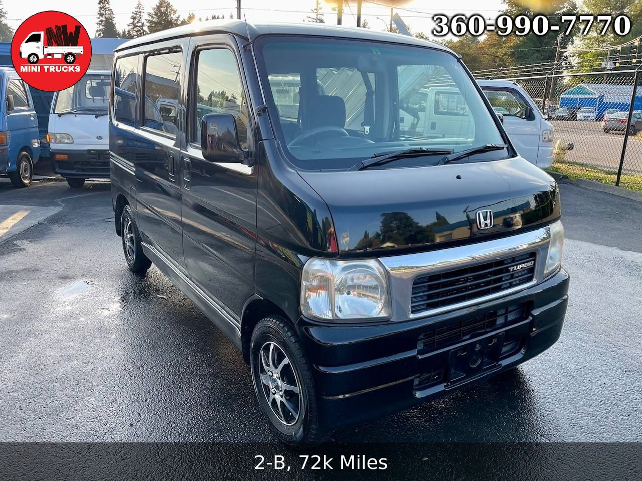 2000 Honda Vamos Turbo Mid-Engine, AC, PS, PW, PL, Airbags Auto