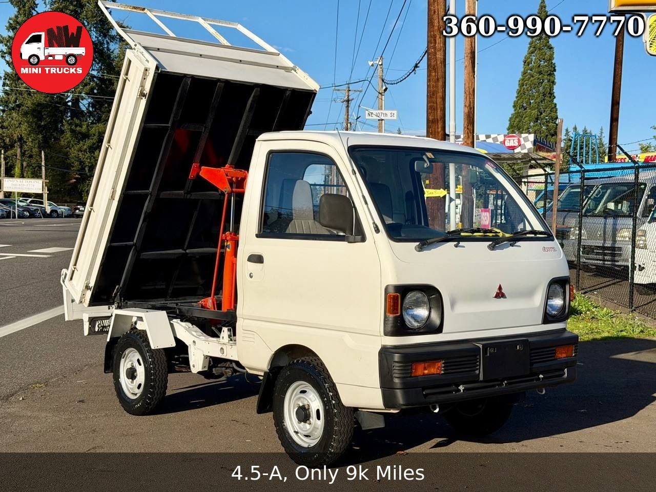 1991 Mitsubishi Minicab PTO HD Dump 4WD, 2Hi-4Hi-4Lo, 4MT, Like New