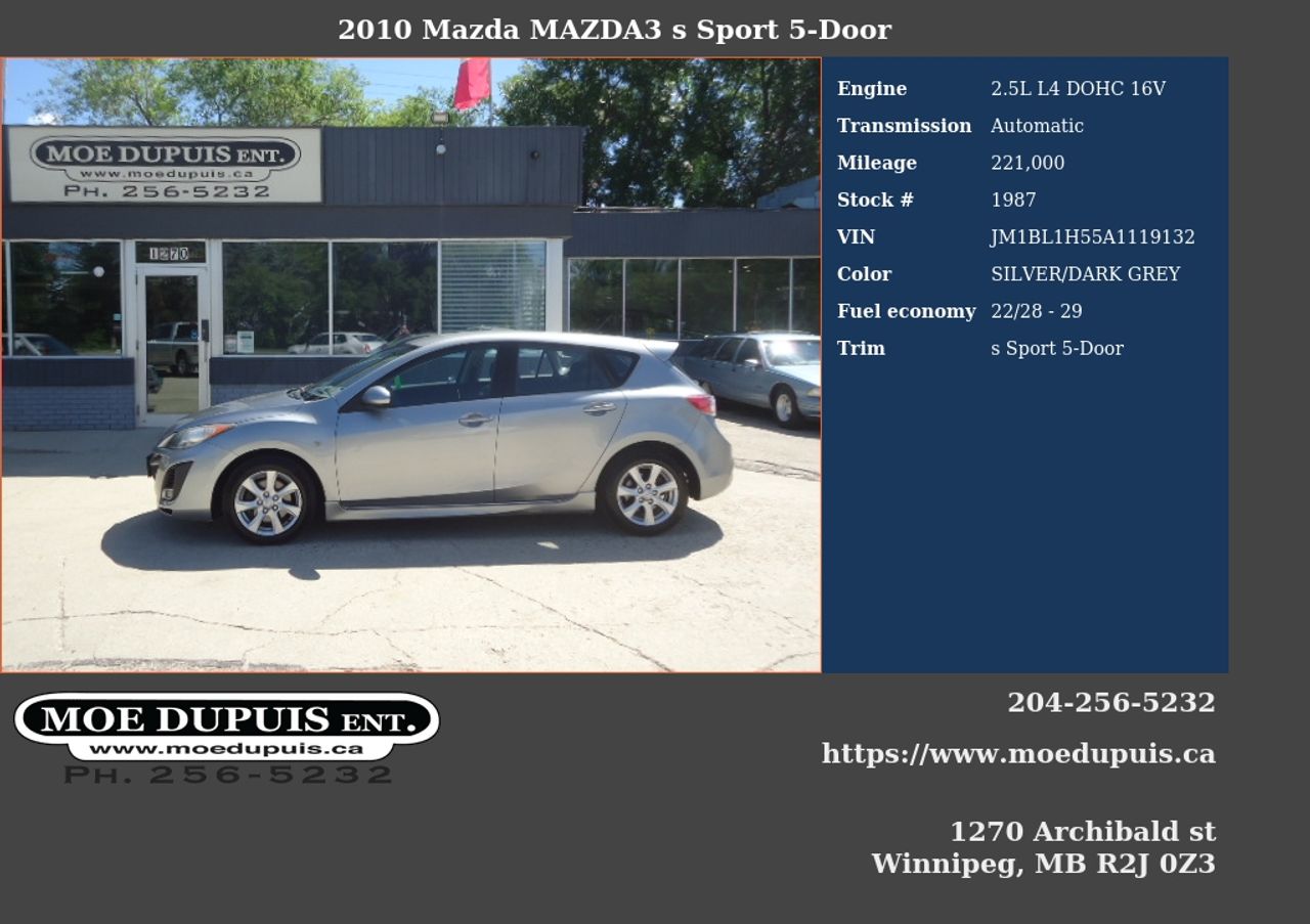 2010 Mazda MAZDA3 s Sport 5-Door