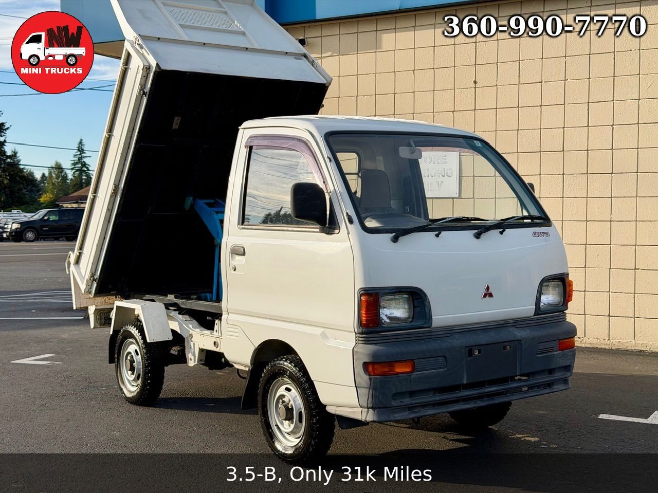 1995 Mitsubishi Minicab PTO HD Dump 4WD, 2Hi-4Hi-4Lo, PS, 5MT, LSD