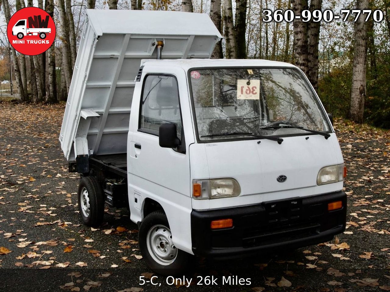 1995 Subaru Sambar SD Dump 4WD, 2Hi-4Hi, EL Gear, 5MT, Like New!