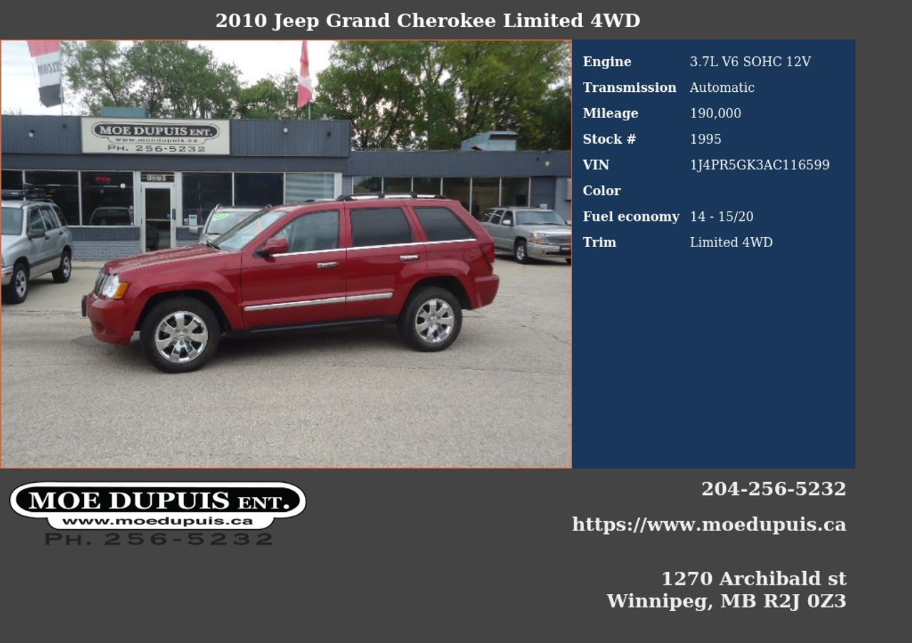2010 Jeep Grand Cherokee Limited 4WD