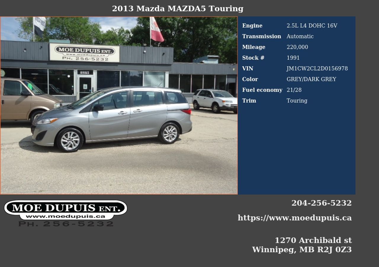 2013 Mazda MAZDA5 Touring