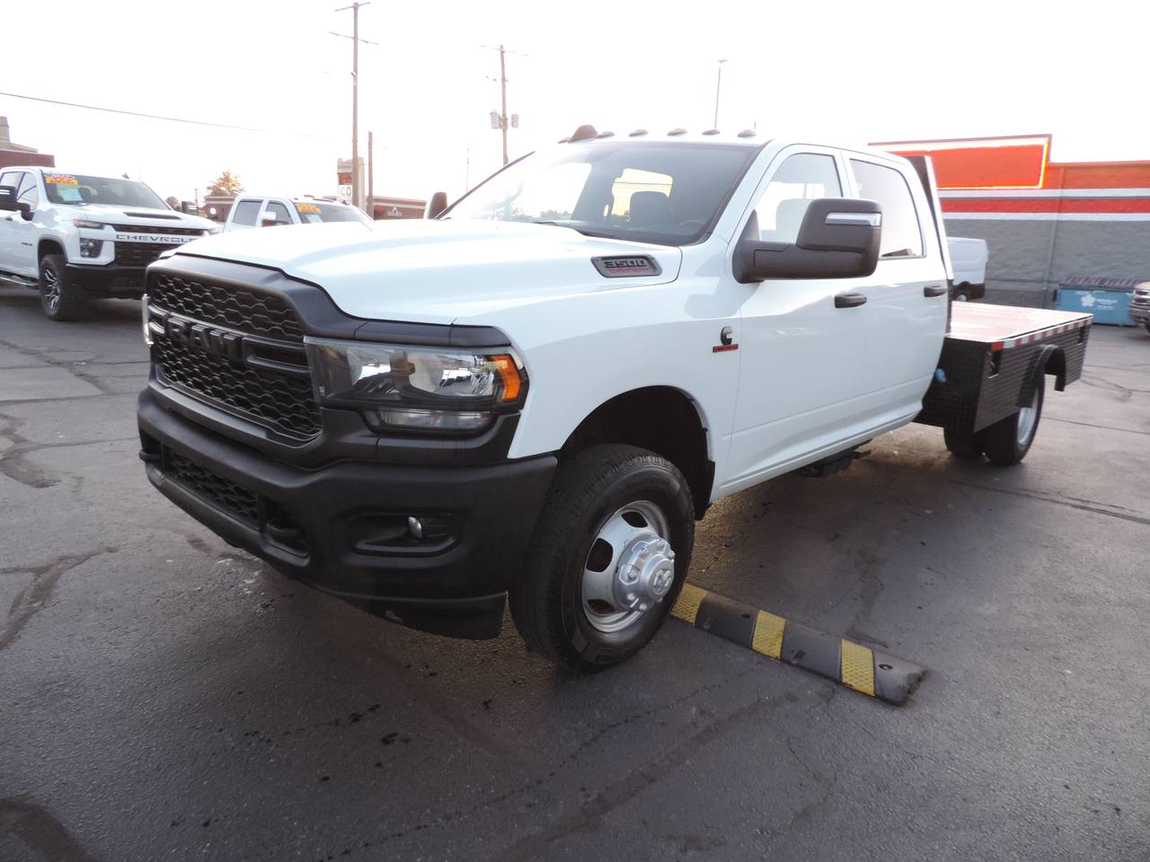 Bright White 2023 RAM 3500 Chassis Pickup Truck Four-Wheel Drive Automatic