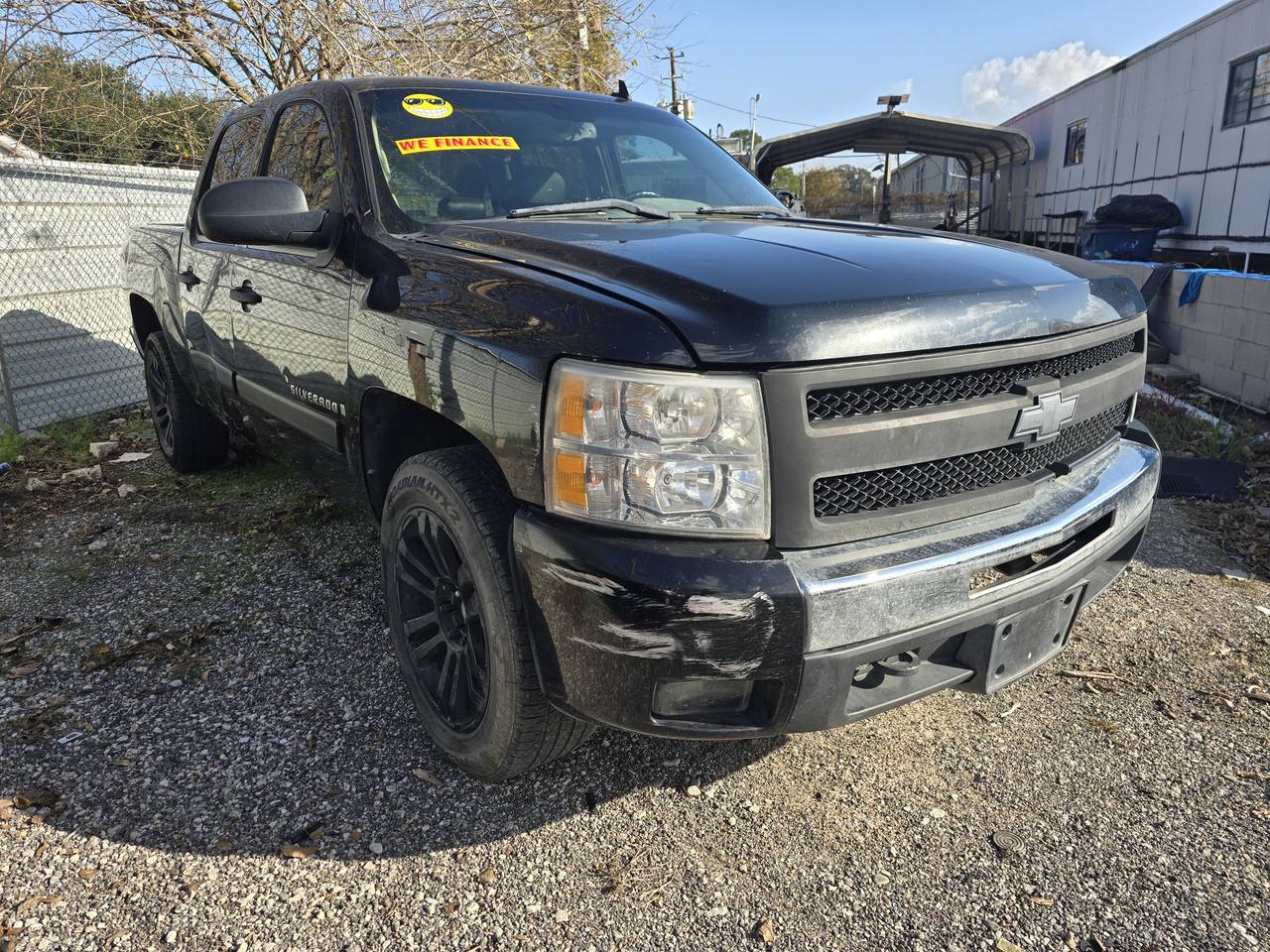 Black 2008 Chevrolet Silverado 1500 Pickup Truck Four-Wheel Drive Automatic