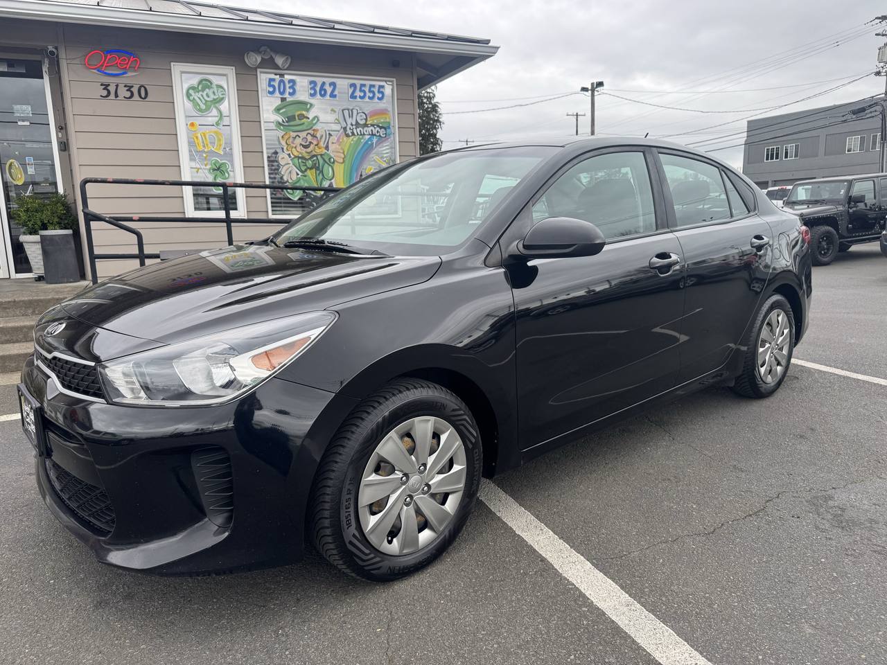 Black 2020 Kia Rio Sedan Front-Wheel Drive Automatic
