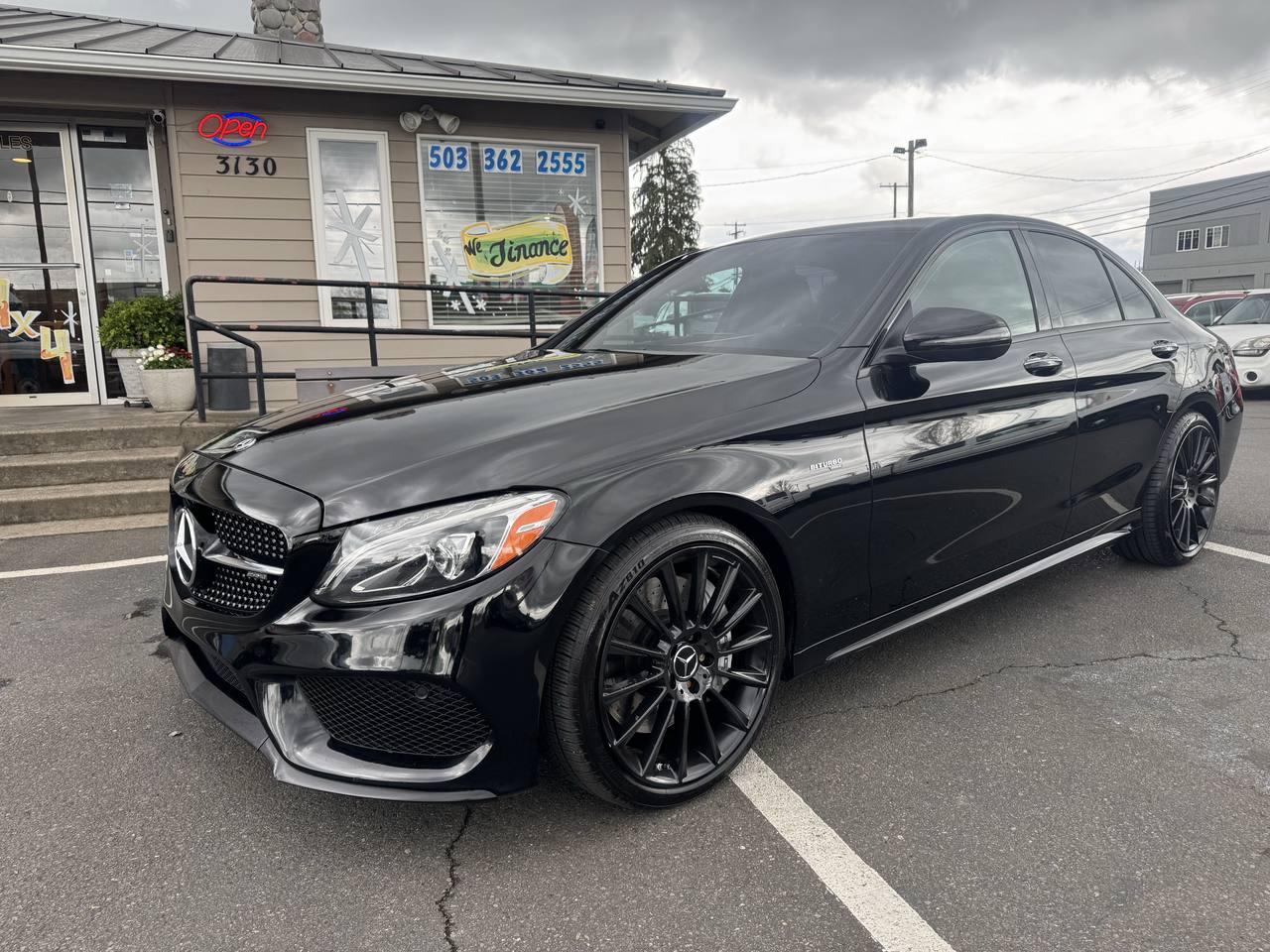 Black 2018 Mercedes-Benz C-Class Sedan All-Wheel Drive Automatic