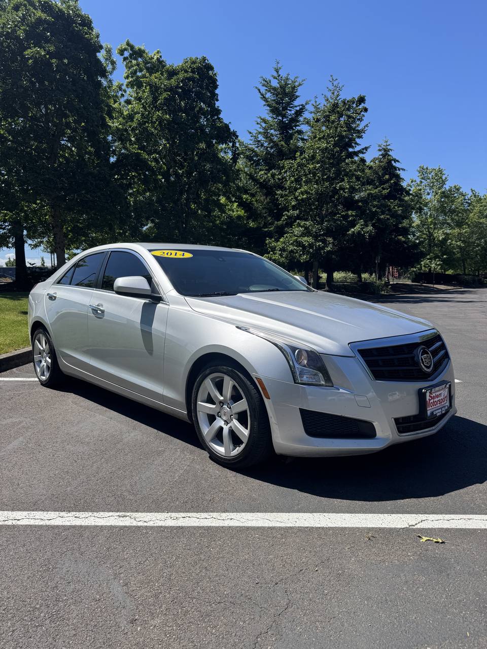 Silver 2014 Cadillac ATS Sedan Rear-Wheel Drive Automatic