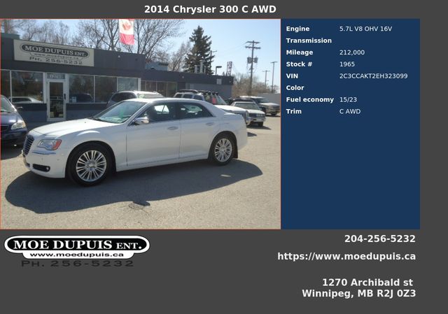 2014 Chrysler 300 C AWD